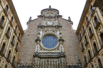 Obraz premium Montserrat monastery, Catalonia, Spain. Church facade