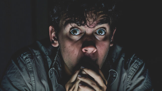 a man is so scared