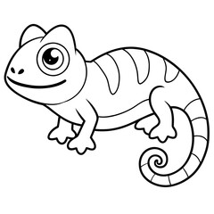 lizard  happy - vector illustration
