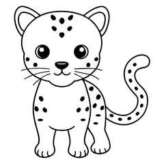 cheetah baby - vector illustration
