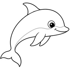 dolphin baby nice - vector illustration