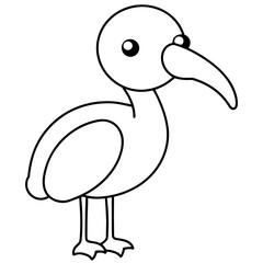 crane baby standing - vector illustration