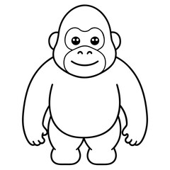 strong gorilla - vector illustration