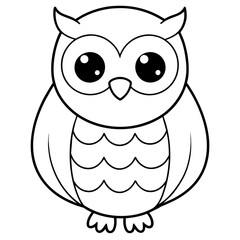 cute owl - vector illustration