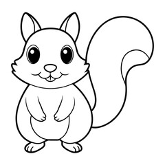 squirrel happy - vector illustration