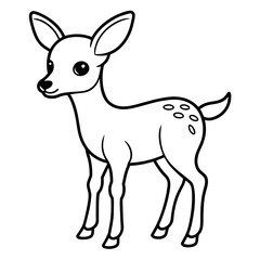 baby adorable deer  - vector illustration