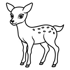 deer art  - vector illustration