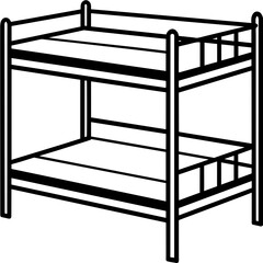 2 set beds - vector illustration