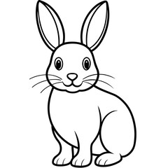 hare standing - vector illustration