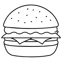 super yummy burger - vector illustration