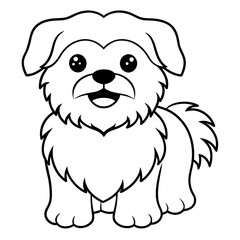 cute puppy  - vector illustration