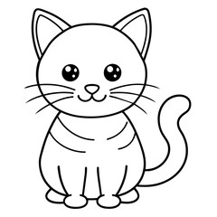 cute kitten  - vector illustration