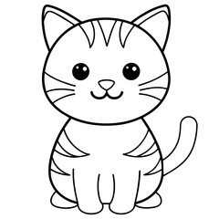 cute kitten  - vector illustration