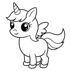 baby unicorn - vector illustration