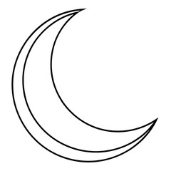 half moon - vector illustration