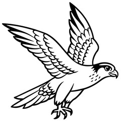 eagle silhoutte - vector illustration