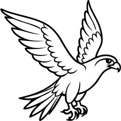 eagle flying - vector illustration