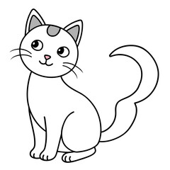 wandering cat - vector illustration
