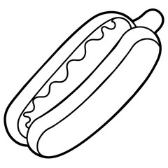 hot hotdog - vector illustration