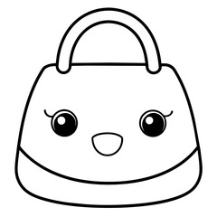 adorable bag vector illustration