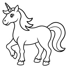 unicorn horse vector illustration