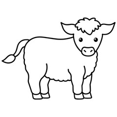 Obraz na płótnie Canvas baby cow vector illustration