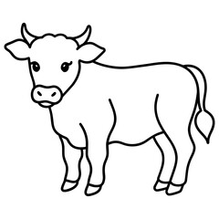 female cow vector illustration
