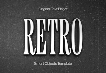 Black&White Movie Text Effect Mockup