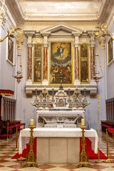 Cathedral of the Assumption of the Virgin Mary, Dubrovnik, Croatia. Altarpiece - obrazy, fototapety, plakaty