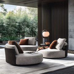 modern living room with sofa, Generative Ai