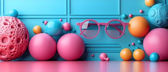 Optimizing SEO for a Website Featuring a Cartoonish D Render on a Pink Background. Concept SEO, Website Optimization, Cartoonish 3D Render, Pink Background, Digital Marketing - obrazy, fototapety, plakaty