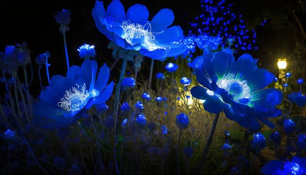 Émerveillement sous-marin : Une symphonie visuelle où la nature rencontre l'art, avec des méduses lumineuses et des fleurs envoûtantes dansant sous les eaux bleues, une illustration éblouissante de la