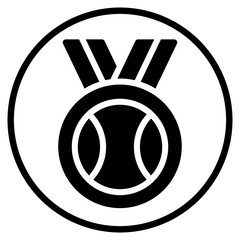 gold medal glyph icon