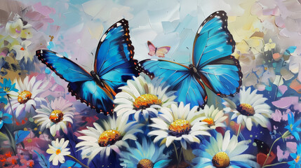 butterfly on a flower, colorful