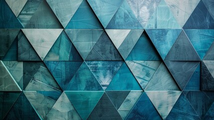 Incorporate colors and shapes that evoke technology and innovation, such as shades of blue, green, and gray, or geometric patterns - obrazy, fototapety, plakaty