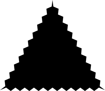 Zig zag edge geometric shape. Wavy element