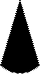 Zig zag edge geometric shape. Wavy element