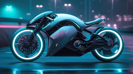 a concept where AI plays a central role in the design and functionality of a futuristic bike,...