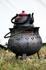 teapot on the hearth outdoor
