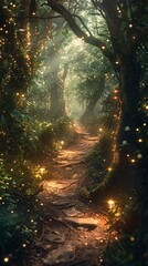 Enchanted forests illuminated by glowworms