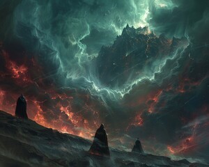 Dark lords who command the storms - obrazy, fototapety, plakaty
