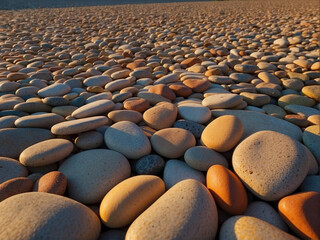 Nature's Colorful Pebble Tapestry - A Kaleidoscope of Textures