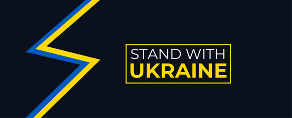 stand with ukraine text on map of ukraine and ribbon nation flag roll wave make heart shape vector design. stop war, ukraine russia invasion conflict modern creative banner, sign. vector illustration 