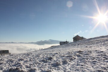 ski resort in the winter