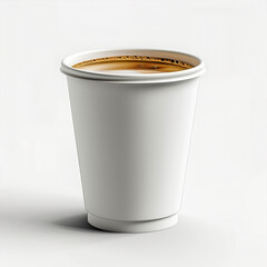 white paper cup for hot drinks. Made with generative ai
