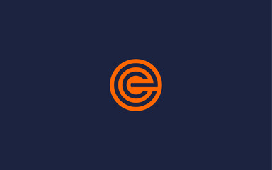 letter ec with circle logo icon design vector design template inspiration