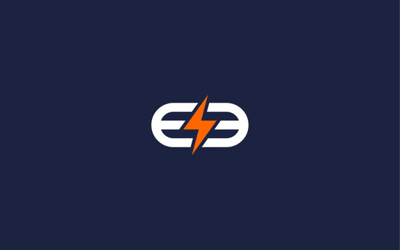 letter ee with electricity logo icon design vector design template inspiration