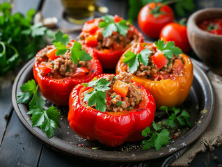 Freshly Prepared Stuffed Peppers