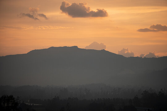 Sunset in the mountains