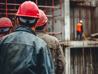 Builders Observing Construction